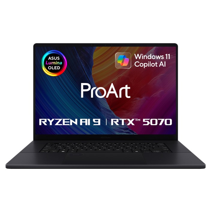 에이수스 2025 프로아트 P16 라이젠AI 라이젠AI 300 시리즈 지포스 RTX 5070, 나노블랙, 4TB, 64GB, WIN11 Home, H7606WPME042W