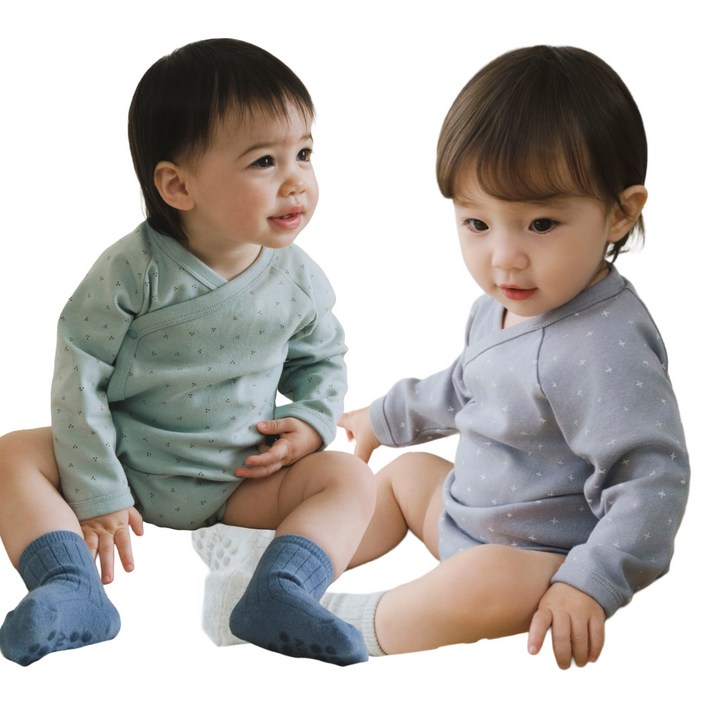 코니 유아용 모달 울트라소프트 전면 오픈형 바디수트 2종 세트