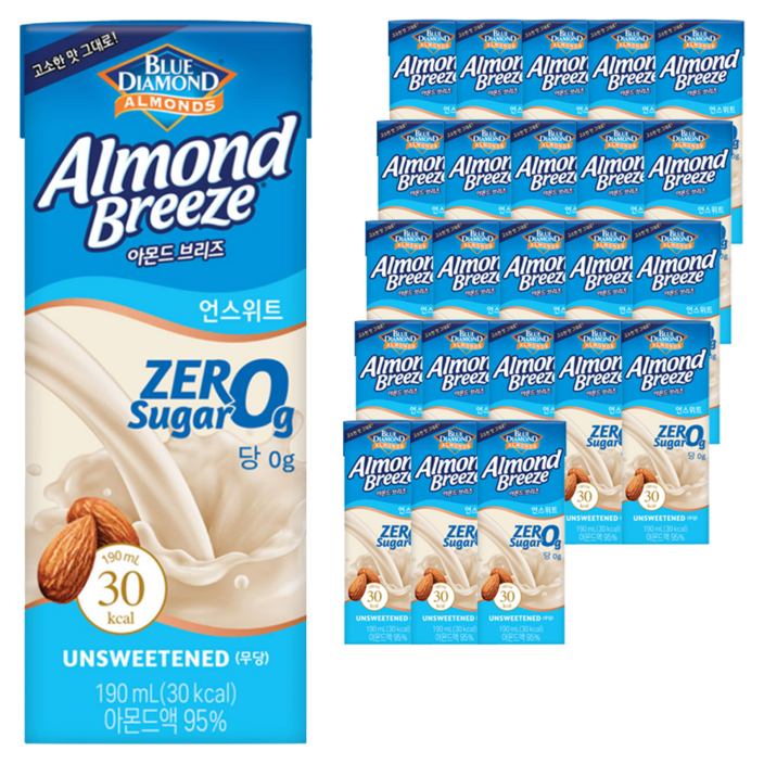 아몬드브리즈 언스위트, 190ml, 24개