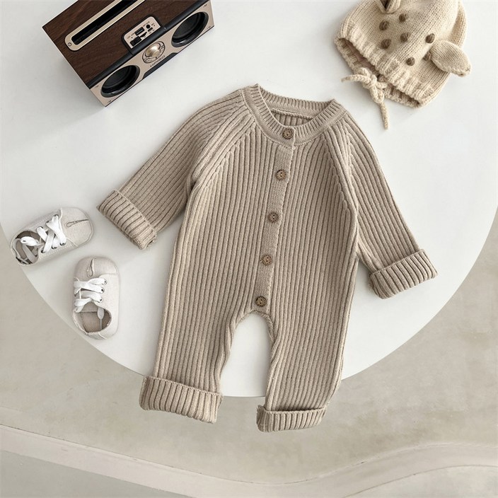 스타도어 신생아용 미니멀 포근 니트 우주복