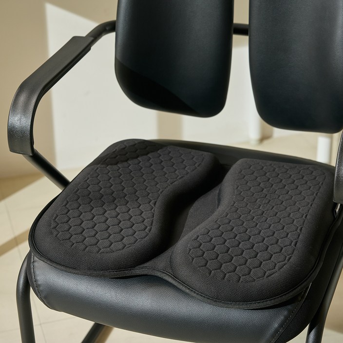 듀오백 듀얼젤 집중 쿨링 쿠션 기능성방석, 블랙