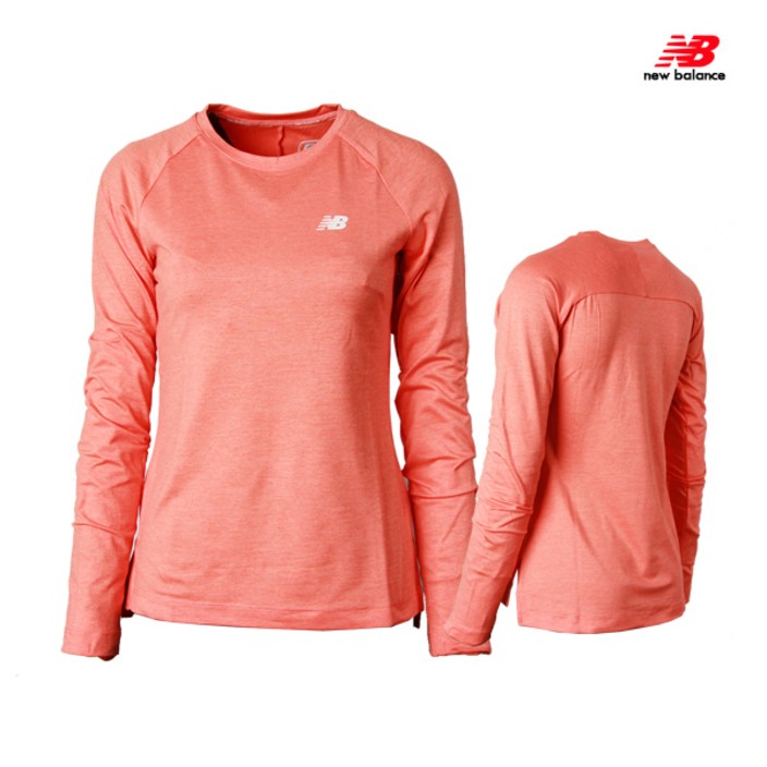 뉴발란스 W 에센셜 긴팔티 NBND92701261 코랄 여성긴팔티