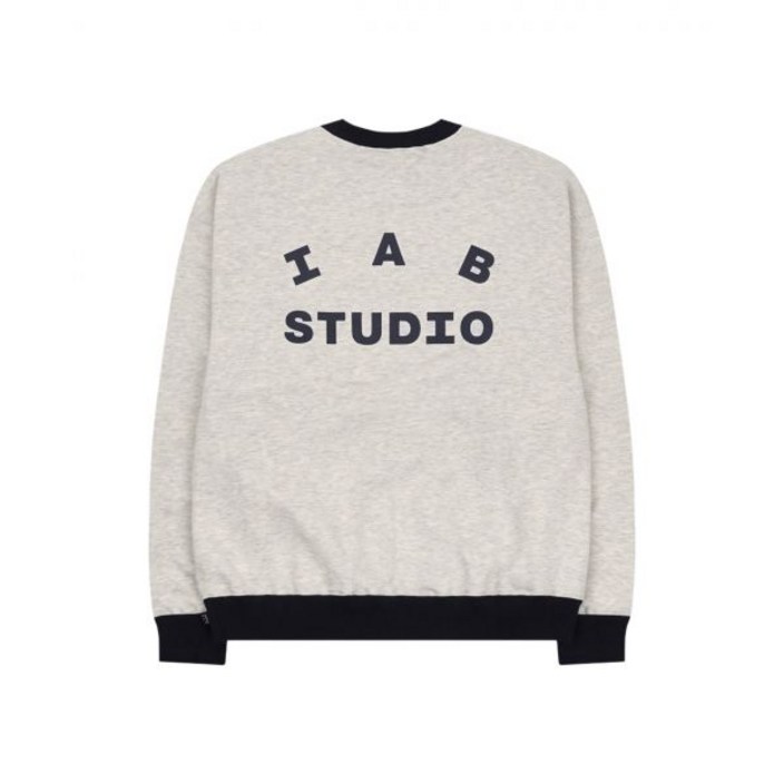 [정품아닐시3배보상] 아이앱 스튜디오 스웨트셔츠 오트밀 네이비 IAB Studio Sweatshirt Oatmeal Navy