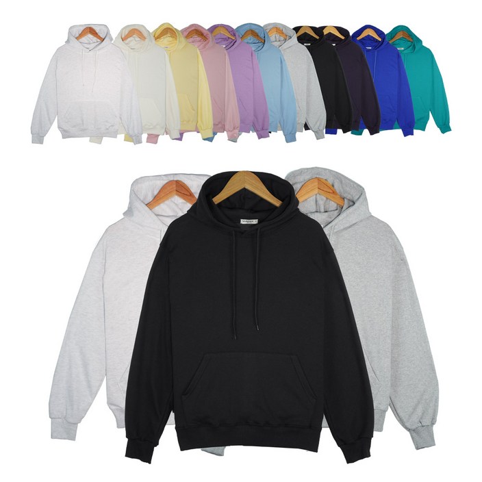 조이나인 특양면 남녀공용 무지 후드티 11 color