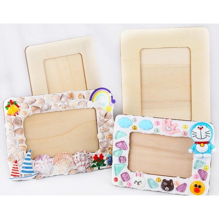 DIY 우드 나무 액자 만들기 무지 액자 원목 프레임 꾸미기 데코덴 키트