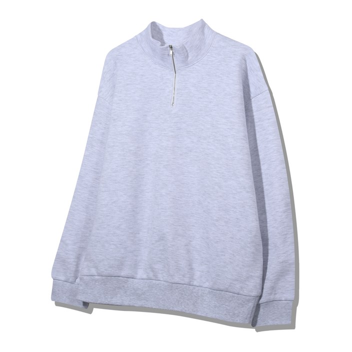 앤샵 시즌오프 대박 세일 겨울 기모 따뜻하고 포근한 데일리 오버핏 무지 기모 반집업 맨투맨(5color) 국내생산 남녀공용