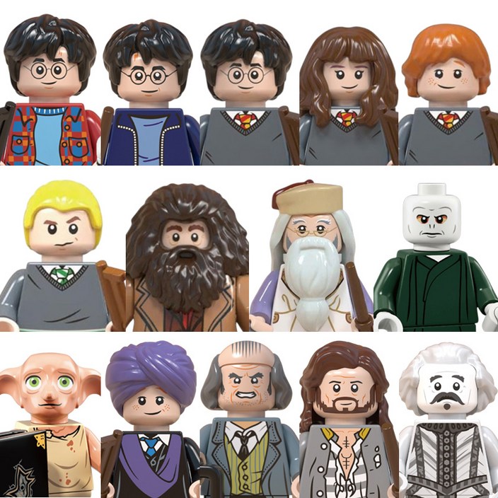 해리포터 호환블럭 브릭미니피규어 시리즈 07  캐릭터 14종 호그와트 마법학교 취미수집장식컬렉션용 커스텀 호환 블록피겨 컬렉션, 1개, HP0715. 해리포터 캐릭터 14종로켓