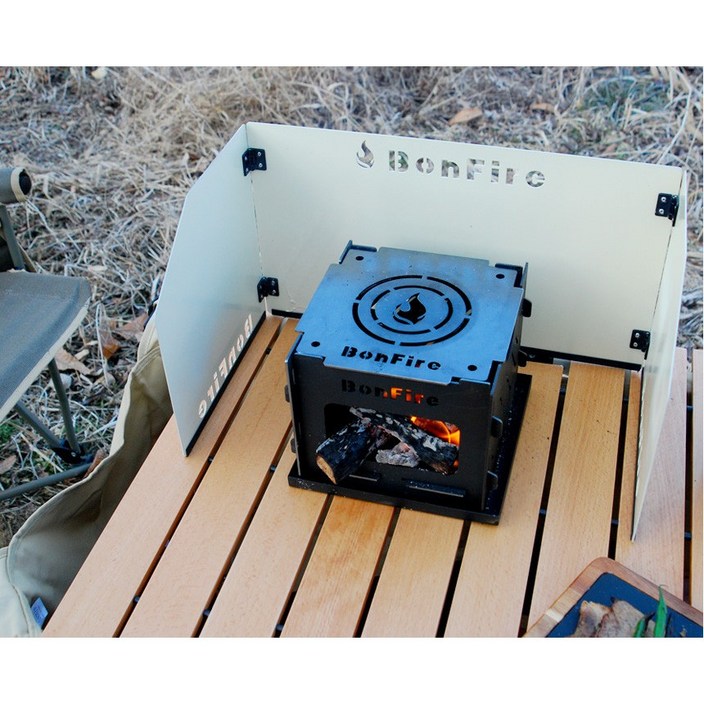 본파이어 조립식화로대 미니큐브 감성캠핑 미니 스토브 가정식미니화로, 1세트