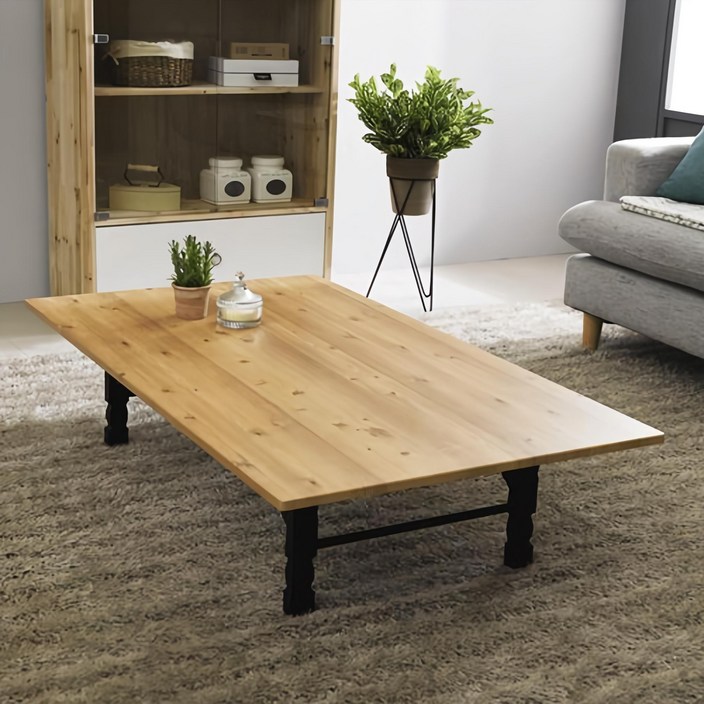 일송가구 1200특대 베이직 접이식 좌식 테이블 교자상 다용도상, 송목