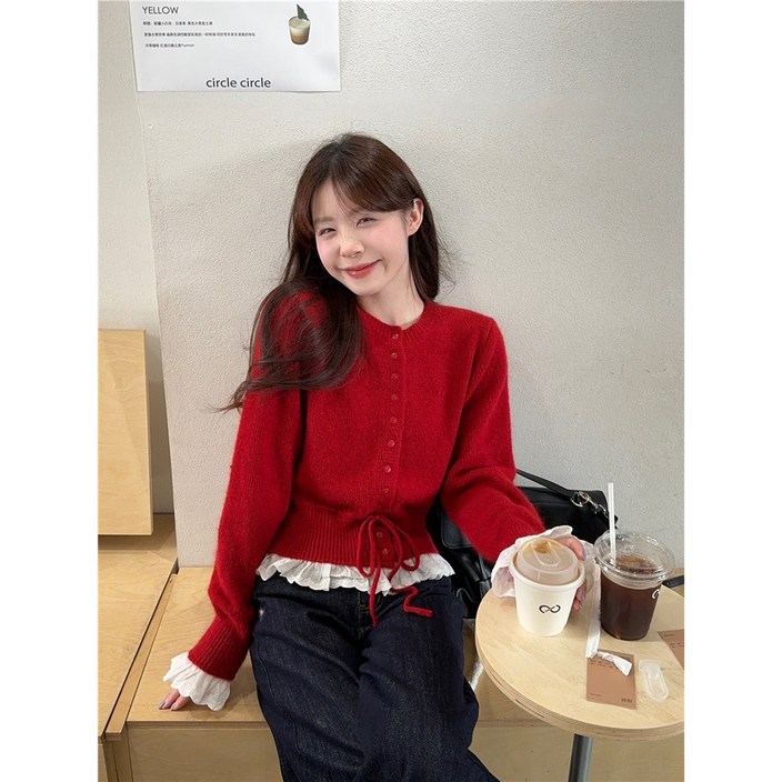 완스몰 레톤 허리 스트랩 가디건 cd32674