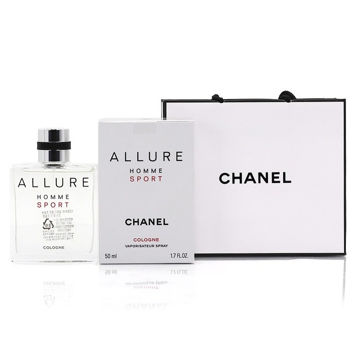 [정식 한글라벨 백화점제품] 샤넬 알뤼르 옴므 스포츠 코롱 오 드 뚜왈렛, 쇼핑백 동봉