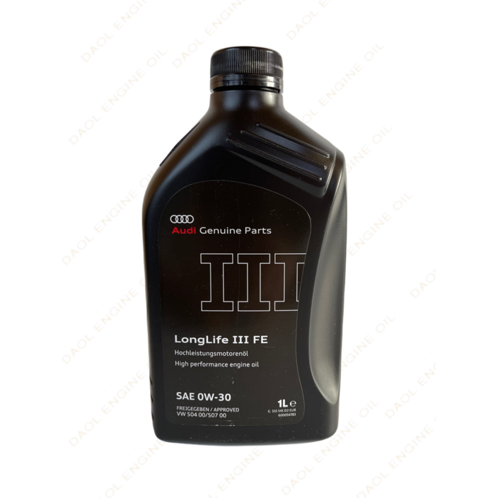 아우디 순정엔진오일 롱라이프 FE 0W30 가솔린/디젤용, 유럽직수입정품, 이탈리아산, 100% 합성엔진오일 (1L), 아우디 롱라이프III FE 0W30, 1개, 0w30