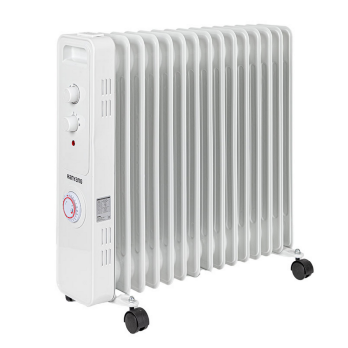 (본사공식) 한양테크 타이머 전기 라디에이터 5핀/7핀/9핀/11핀/15핀 동파방지 가정용 업소용, 타이머 라디에이터 15핀(화이트 HYR-15)