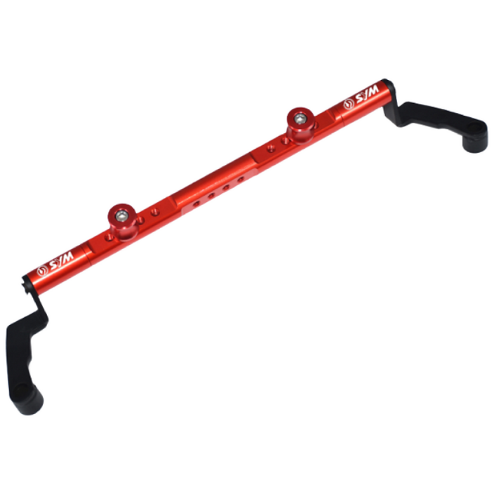 CHEKIS SYM 신형 핸들크로스바 보이조 조이맥스 크루심 로고각인 빅스쿠터, 1개, 레드