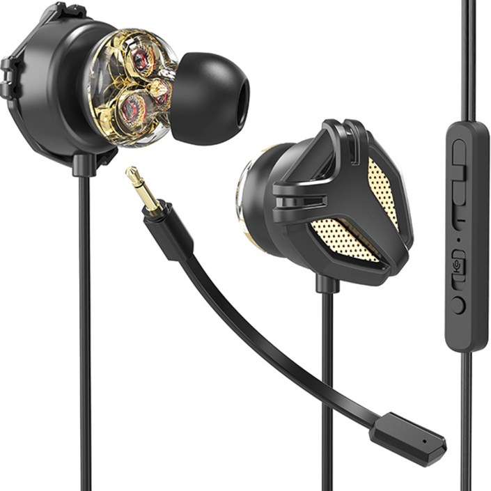 SKY 핏 EPM1 마이크 탈부착 트리플 드라이버 게이밍 이어폰  Y잭 변환 케이블