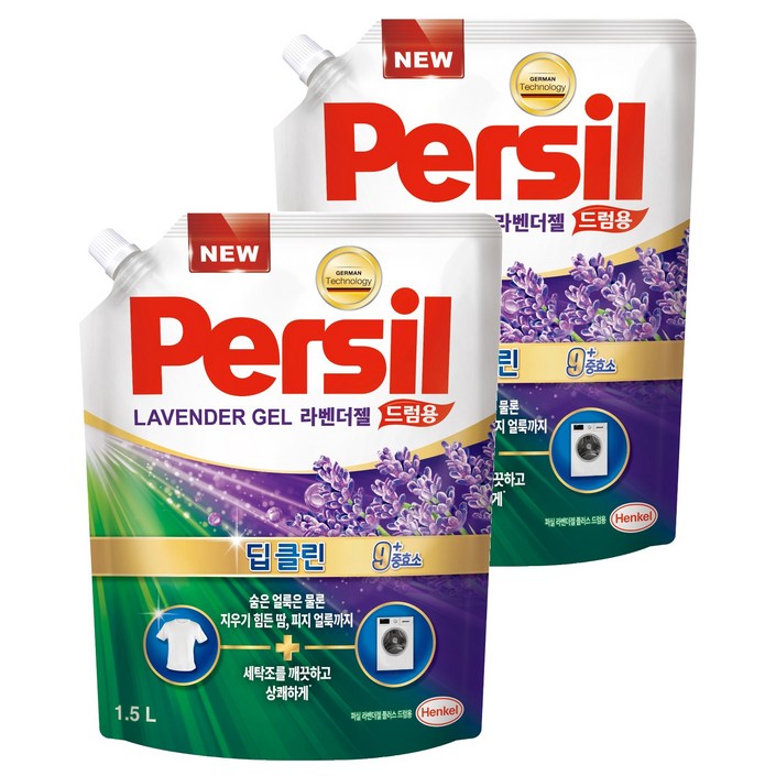 퍼실 딥클린 9중효소 라벤더젤 드럼용 액상세제 리필
