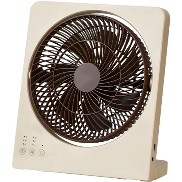 르젠 무선 스퀘어팬 선풍기 LZEFEMB10, LZEFEMB10, 베이지  브라운