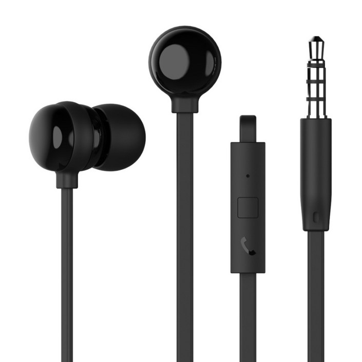 아이리버 3.5mm 퍼블 캔디 커널형 유선 이어폰, BVC120, 블랙