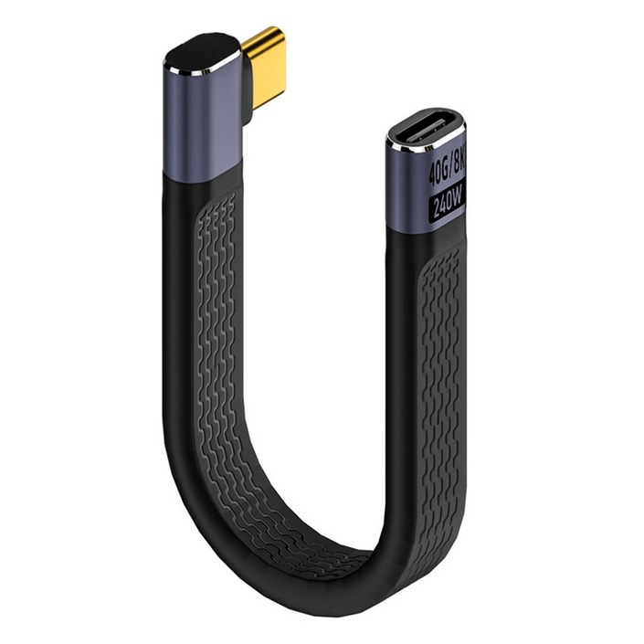 컴스마트 A타입-C타입 USB 4 MF 40Gbps E Marker 240W 8K 60Hz 젠더 꺾임 연장 케이블 TB807