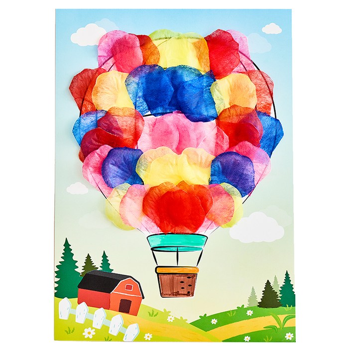 민화샵 꽃잎 붙이기 만들기, 20개, 열기구 S240090E