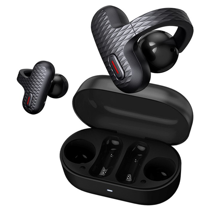 어메이즈핏 Amazfit UP AI ENC 오픈 귀걸이형 블루투스5.3 이어폰, 블랙, A2427
