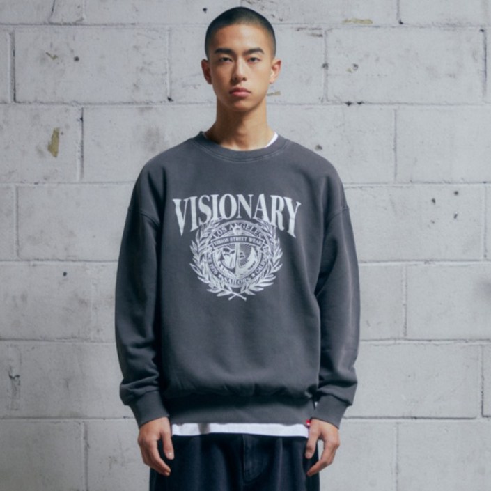 비전스트릿웨어 남녀공용 Visionary Pigment Crewneck 맨투맨 VS2501CR01