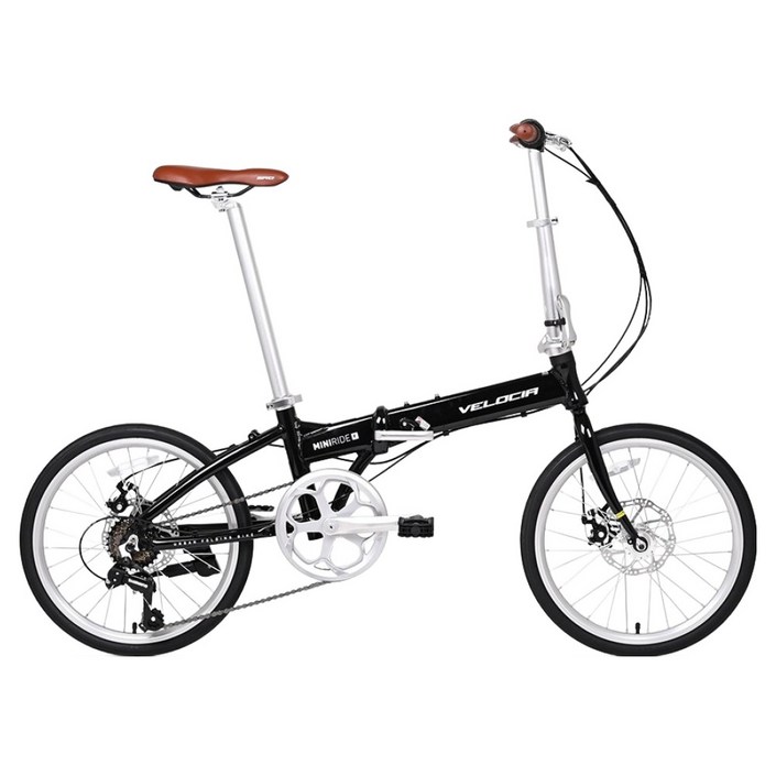 벨로시아 시마노7단 접이식 디스크 브레이크 미니벨로 자전거 미니라이드F 방문설치, 스페이스 블랙, 1개, 160cm