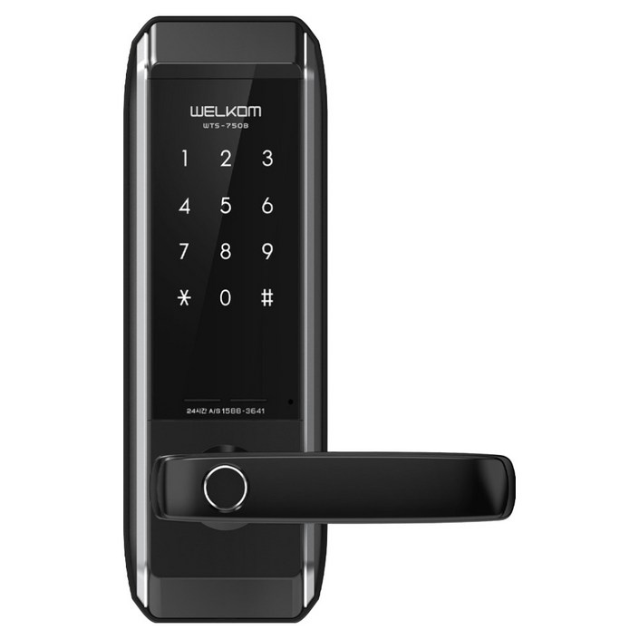 솔리티 웰콤 무타공 지문인식 도어락 WTS750B, WTS750B, 방문설치