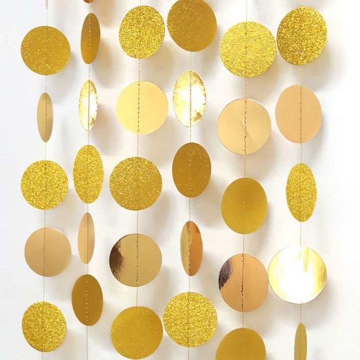 살림온 골드 글리터 드롭 가랜드 4m