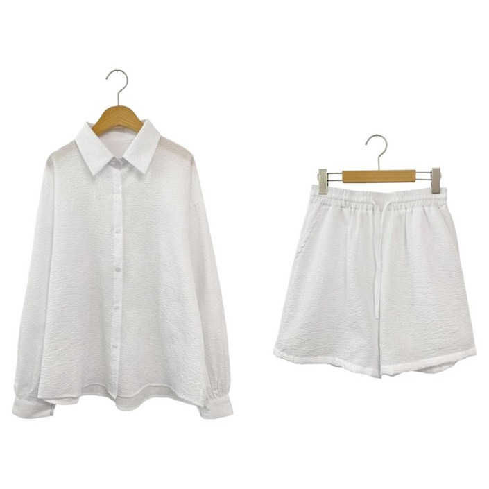 린다샵 실바토 스트라이프 밴딩 반바지  셔츠 세트 cpset3917k62