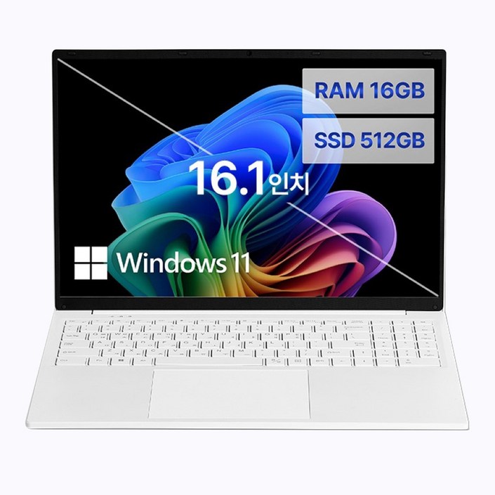 베이직스 베이직북 16 Nseries N95, White, 512GB, 16GB, WIN11 Pro, BB1624FW