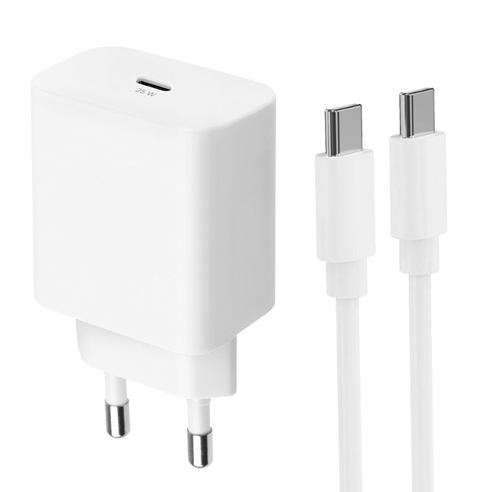 홈플래닛 25W PPS PD 3.0 초고속 충전기  CtoC 케이블 1.2m