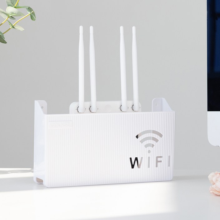 메이크마인 무타공 공유기 셋톱박스 벽걸이 와이파이보관함 선정리함