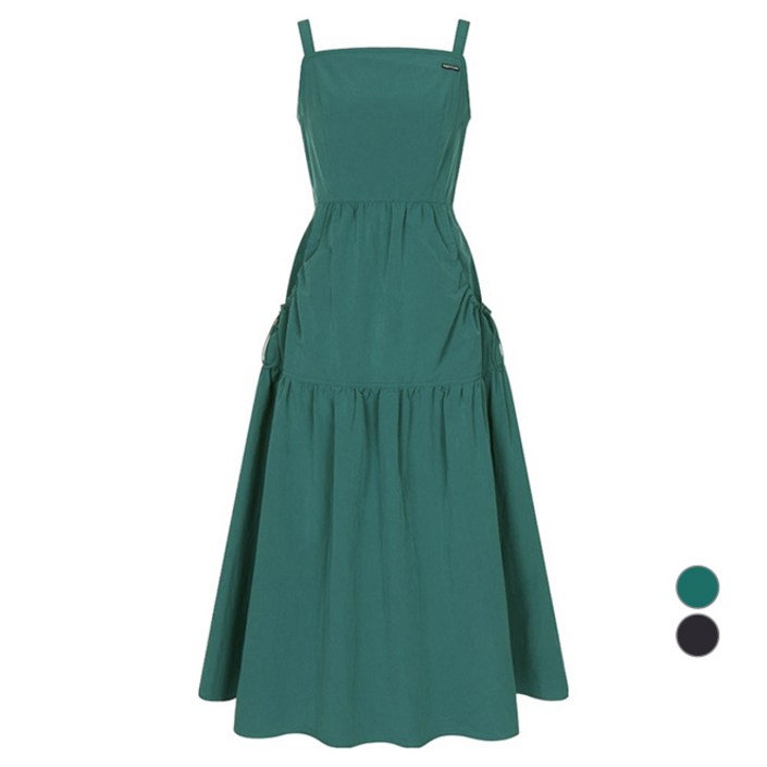 올리브데올리브 여성용 서스펜더 오버핏 롱 원피스