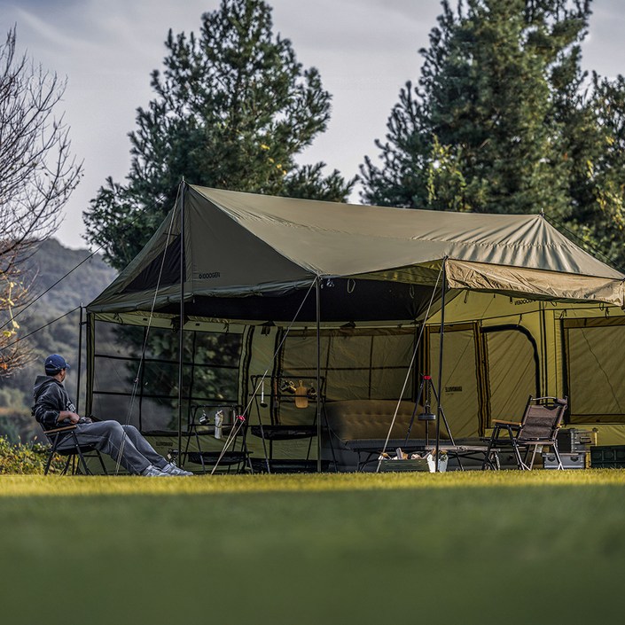 아이두젠 그랜드빌 타프스크린 렉타 메쉬 타프쉘 대형 블랙코팅 그늘막 10인용