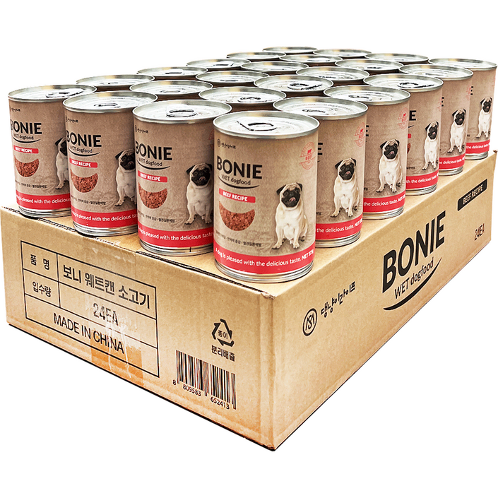 댕냥이라이프 강아지 보니웨트캔 375g, 소고기, 375g, 24개 댕냥이라이프 강아지 보니웨트캔 375g, 소고기, 375g, 24개