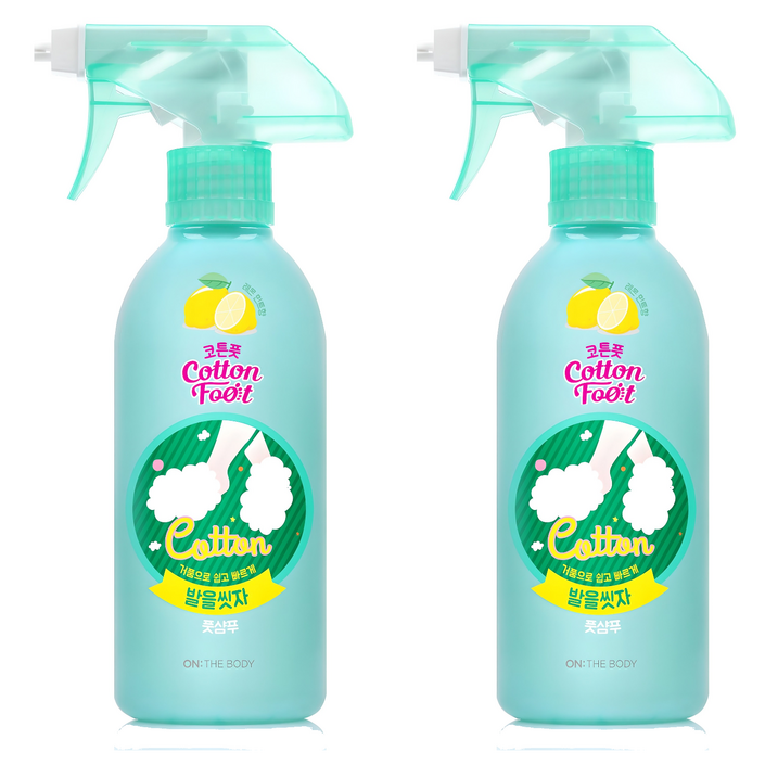 온더바디 발을씻자 풋샴푸 프레쉬 레몬민트향, 1개입, 2개, 385ml