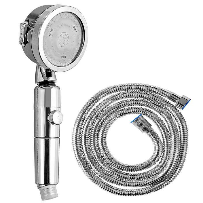 코멧 홈 3단 수압조절 절수 샤워기  샤워호스 2m 세트