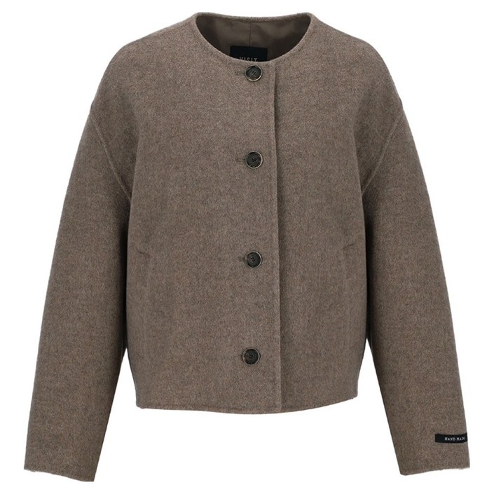 비지트인뉴욕 여성용 라운드넥 핸드메이드 싱글 숏 재킷 VAAHC77