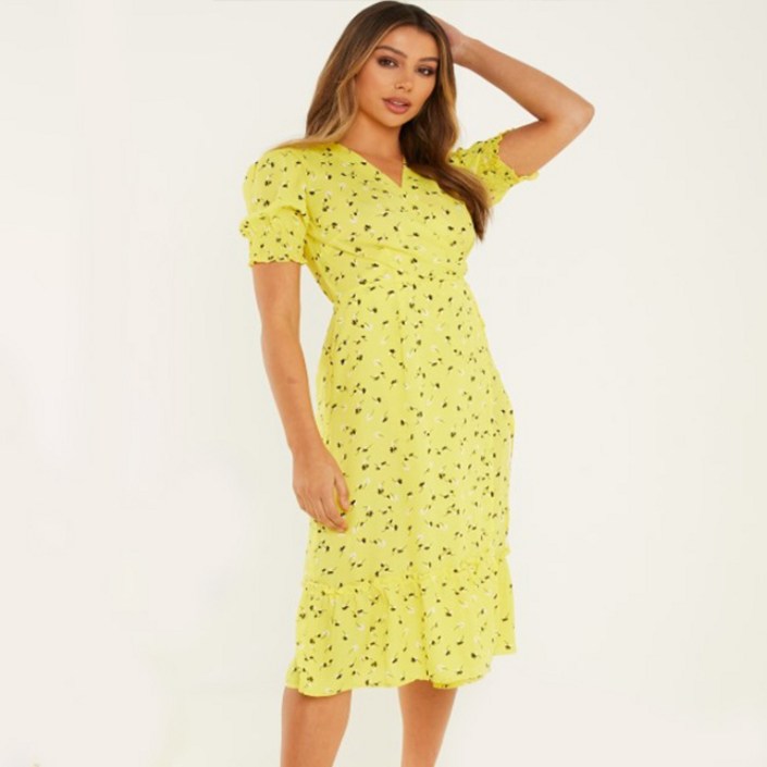 퀴즈 플로랄 랩 미디원피스 00100029930