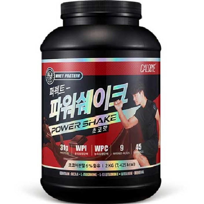 스포츠/레저 칼로바이 퍼펙트 파워쉐이크 초코맛 단백질보충제, 2kg, 1개