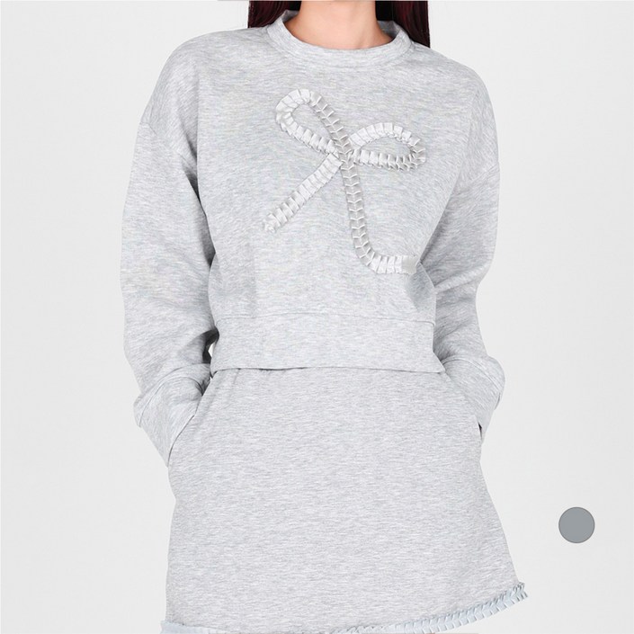 닷이프 여성용 마리 리본 맨투맨 T25SS1A1472