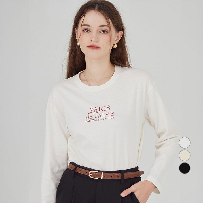 ELLE PARIS 여성용 Jetaime 긴팔 티셔츠