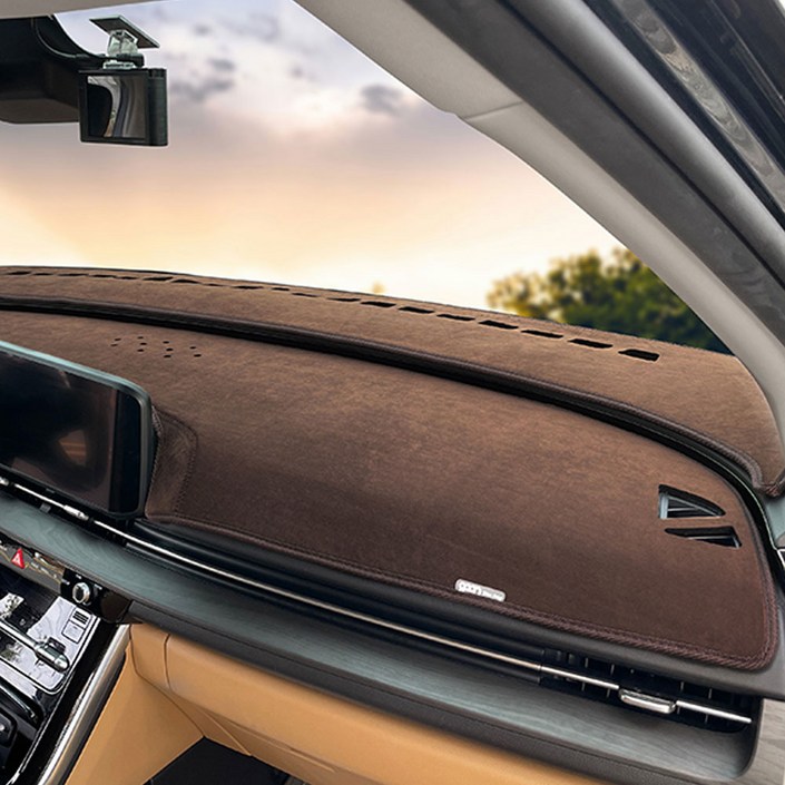 가온 논슬립 벨벳 대쉬보드커버, QM6 2016년 9월, 브라운