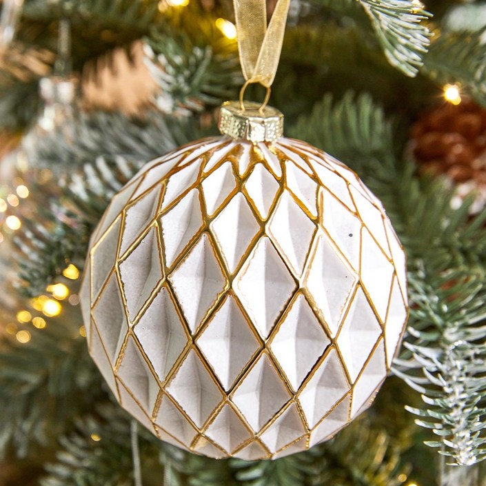 모던하우스 Objet Ornament 화이트펄 체크볼, 혼합색상, 10cm, 1개 모던하우스 Objet Ornament 화이트펄 체크볼, 혼합색상, 10cm, 1개