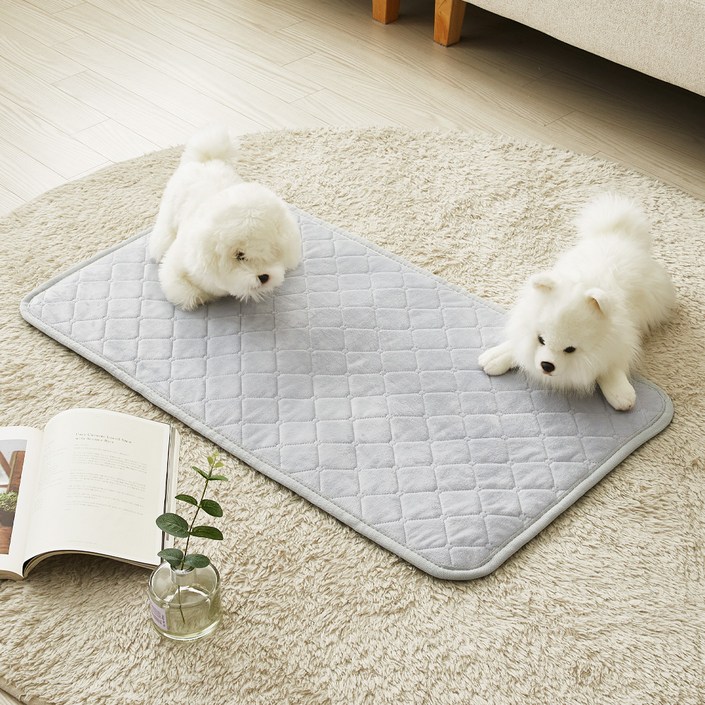 눕자 반려동물 카본 탄소 소프트 극세사 전기방석, 특대형50 x 90 cm, 그레이