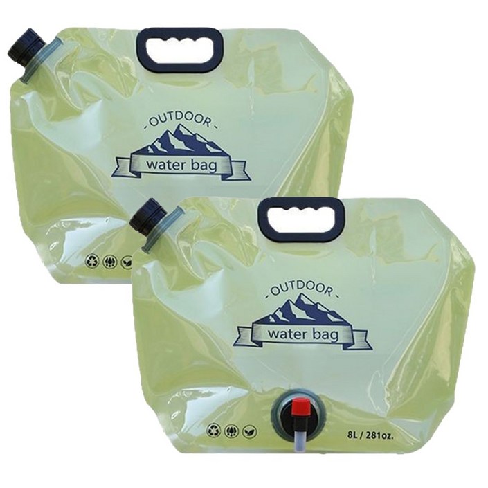 제이팩 휴대용 워터백 8L, 2개, 기본