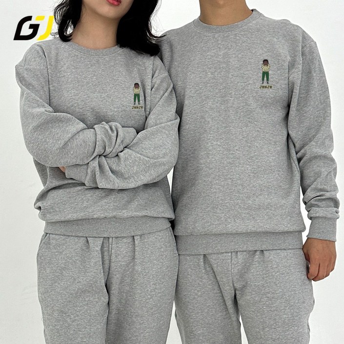 지엔제이 젠제후드 남여공용 맨투맨