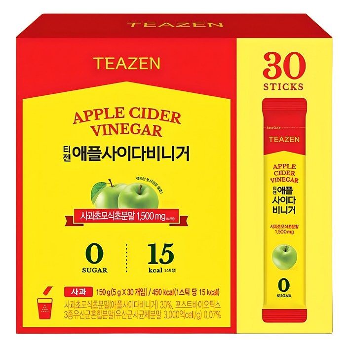 티젠 애플사이다 비니거, 1개, 30개입, 5g