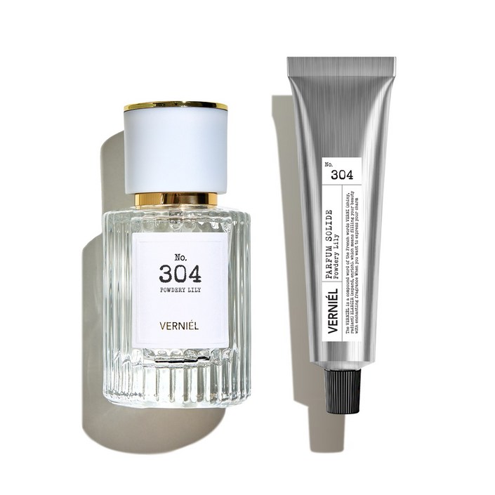베르니엘 여성향수 파우더리 릴리 No.304 퍼퓸고체향수 세트, 1개, 65ml